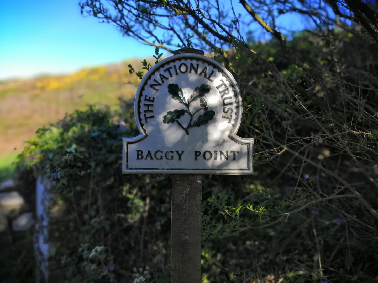 National Trust sign at Baggy Point